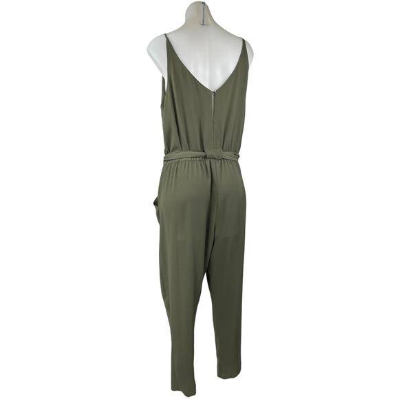 Atmosphere Green Sleeveless Cami Camisole Belted Straight Leg Romper Jumpsuit 12 - Picture 2 of 5